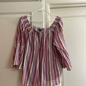 Chaps striped blouse